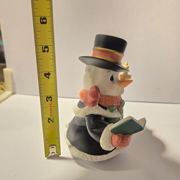 Precious Moments Snowman Collectible Figurine Winter Holiday caroler - Picture 6 of 8
